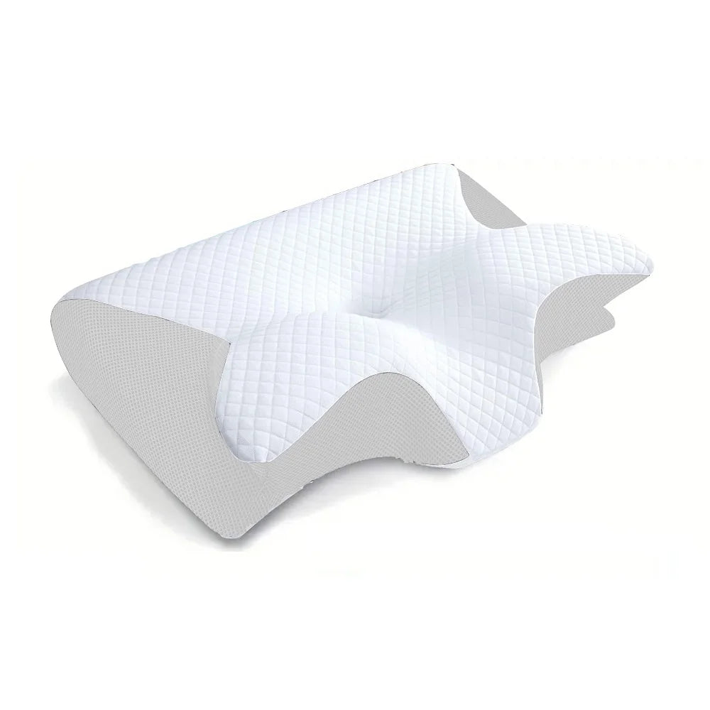 Foam Cervical Pillow, 2 in 1 Ergonomic Contour Orthopedic Pillow for Neck Pain