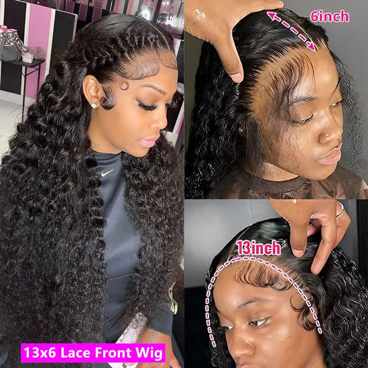 Frontal Wig Human Hair Loose Deep Wave