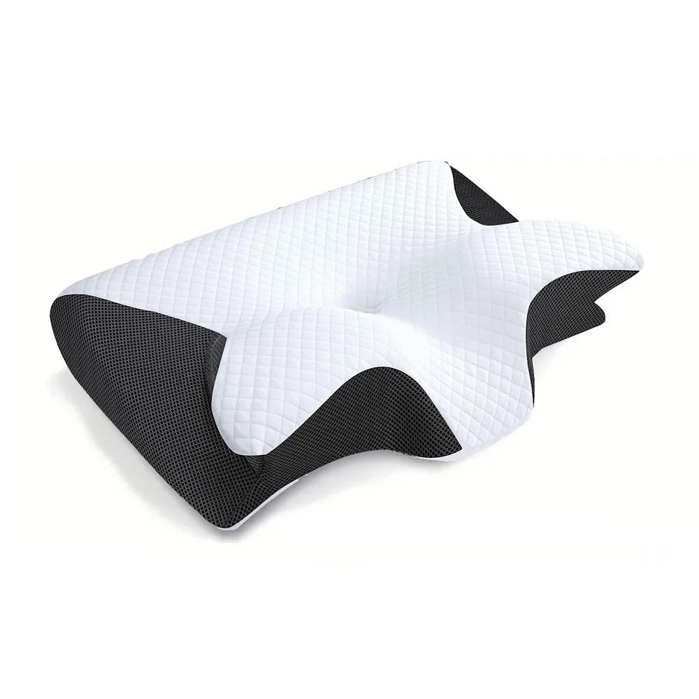 Foam Cervical Pillow, 2 in 1 Ergonomic Contour Orthopedic Pillow for Neck Pain