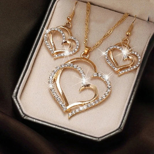 Set Heart Shaped Jewelry